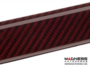 FIAT 500 Door Sills - Carbon Fiber - Red Candy